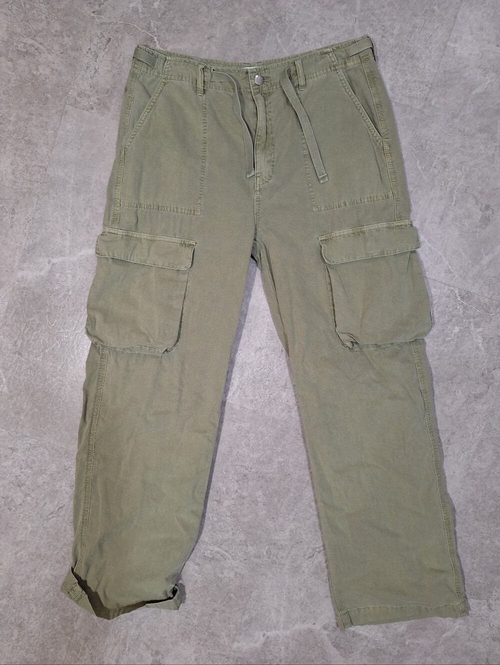 Pull&Bear Light Olive Cargo Utility Pants Size 8